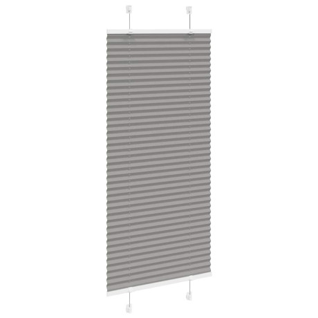 vidaXL Plissé rolgordijn 60x150 cm stofbreedte 59,4 cm antraciet afbeelding3 - 1