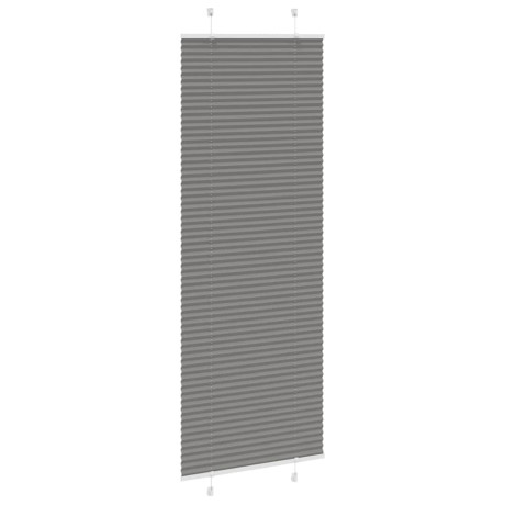 vidaXL Plissé rolgordijn 70x200 cm stofbreedte 69,4 cm antraciet afbeelding3 - 1