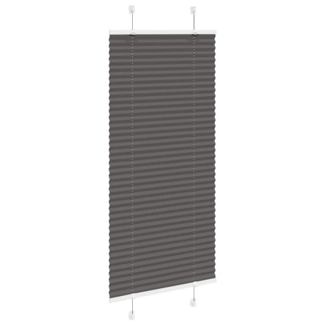 vidaXL Plissé rolgordijn 55x100 cm stofbreedte 54,4 cm polyester zwart afbeelding3 - 1