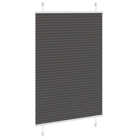 vidaXL Plissé rolgordijn 90x100 cm stofbreedte 89,4 cm polyester zwart afbeelding3 - 1