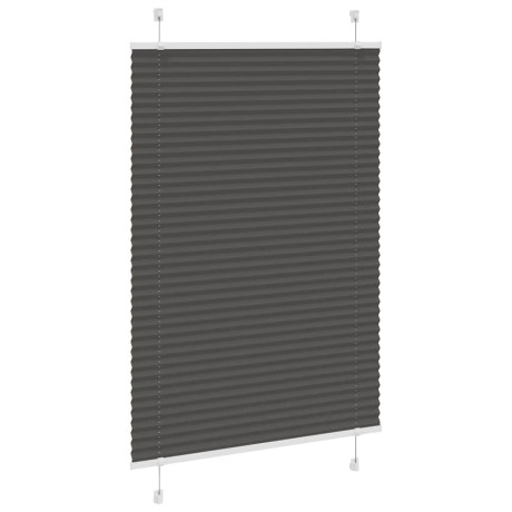 vidaXL Plissé rolgordijn 100x100 cm stofbreedte 99,4cm polyester zwart afbeelding3 - 1