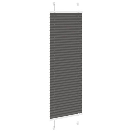 vidaXL Plissé rolgordijn 45x150 cm stofbreedte 44,4 cm polyester zwart afbeelding3 - 1