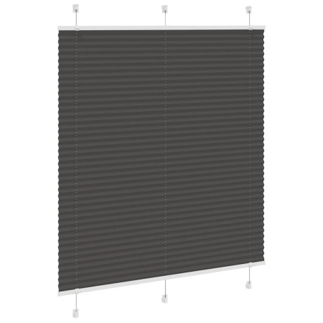 vidaXL Plissé rolgordijn 115x150cm stofbreedte 114,4cm polyester zwart afbeelding3 - 1