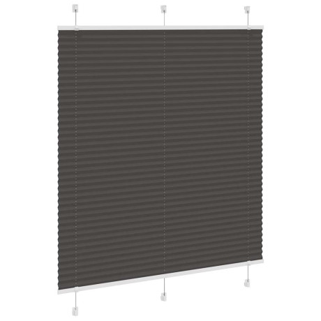 vidaXL Plissé rolgordijn 120x150cm stofbreedte 119,4cm polyester zwart afbeelding3 - 1