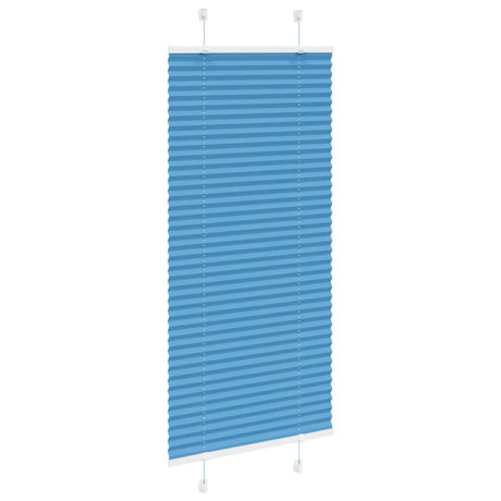 vidaXL Plissé rolgordijn 55x100 cm stofbreedte 54,4 cm polyester blauw afbeelding3 - 1