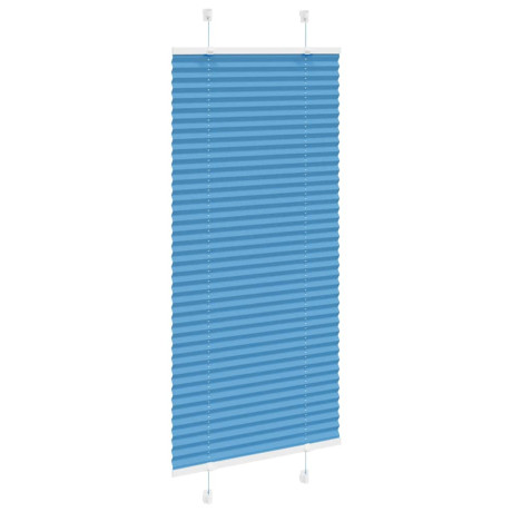 vidaXL Plissé rolgordijn 60x100 cm stofbreedte 59,4 cm polyester blauw afbeelding3 - 1