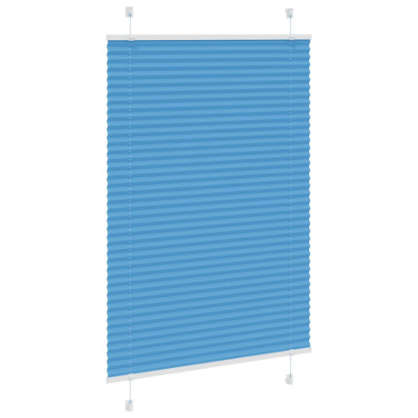 vidaXL Plissé rolgordijn 85x100 cm stofbreedte 84,4 cm polyester blauw afbeelding3 - 1