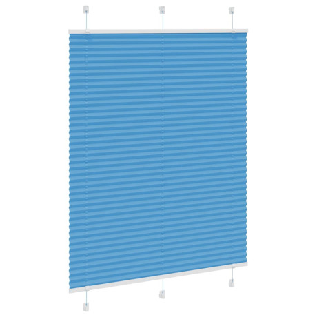 vidaXL Plissé rolgordijn 105x100cm stofbreedte 104,4cm polyester blauw afbeelding3 - 1