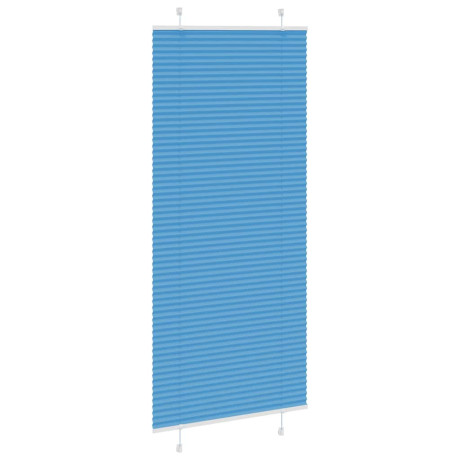 vidaXL Plissé rolgordijn 85x200 cm stofbreedte 84,4 cm polyester blauw afbeelding3 - 1