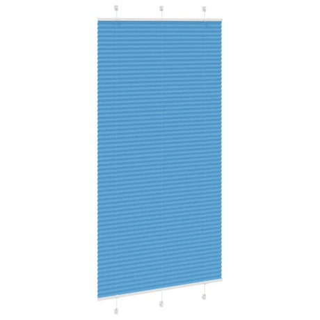 vidaXL Plissé rolgordijn 105x200cm stofbreedte 104,4cm polyester blauw afbeelding3 - 1