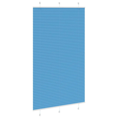 vidaXL Plissé rolgordijn 115x200cm stofbreedte 114,4cm polyester blauw afbeelding3 - 1