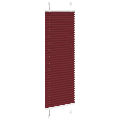 vidaXL Plissé rolgordijn 45x100 cm stofbreedte 44,4 cm bordeauxrood afbeelding3 - 1