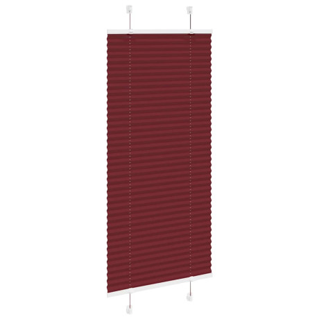 vidaXL Plissé rolgordijn 60x100 cm stofbreedte 59,4 cm bordeauxrood afbeelding3 - 1