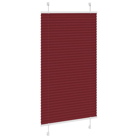 vidaXL Plissé rolgordijn 70x100 cm stofbreedte 69,4 cm bordeauxrood afbeelding3 - 1