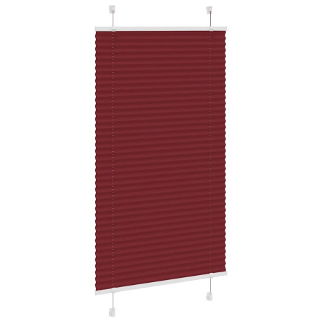 vidaXL Plissé rolgordijn 75x100 cm stofbreedte 74,4 cm bordeauxrood afbeelding3 - 1