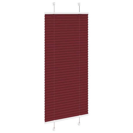 vidaXL Plissé rolgordijn 55x150 cm stofbreedte 54,4 cm bordeauxrood afbeelding3 - 1