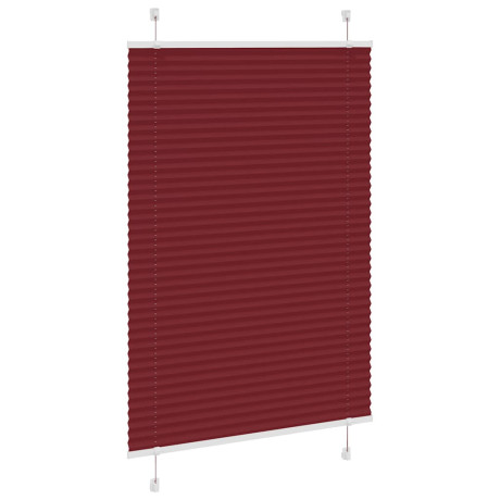 vidaXL Plissé rolgordijn 85x150 cm stofbreedte 84,4 cm bordeauxrood afbeelding3 - 1