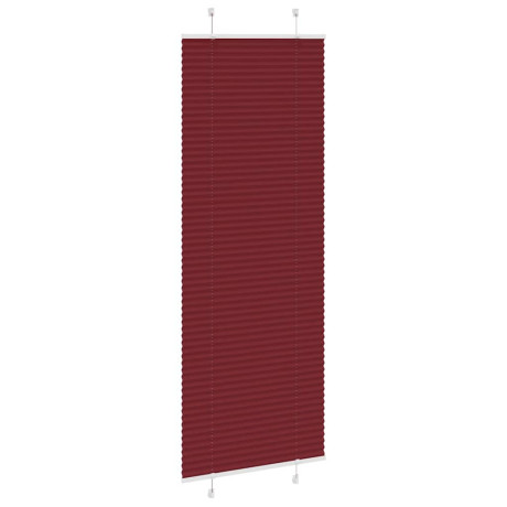 vidaXL Plissé rolgordijn 70x200 cm stofbreedte 69,4 cm bordeauxrood afbeelding3 - 1