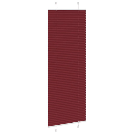 vidaXL Plissé rolgordijn 75x200 cm stofbreedte 74,4 cm bordeauxrood afbeelding3 - 1