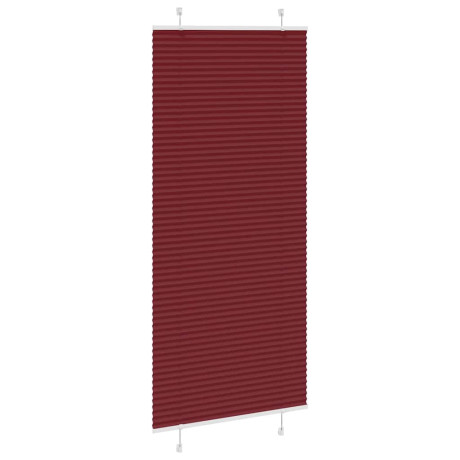 vidaXL Plissé rolgordijn 85x200 cm stofbreedte 84,4 cm bordeauxrood afbeelding3 - 1