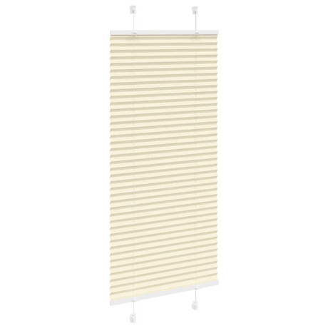 vidaXL Plissé rolgordijn 60x100 cm stofbreedte 59,4 cm polyester crème afbeelding3 - 1