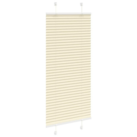 vidaXL Plissé rolgordijn 65x100 cm stofbreedte 64,4 cm polyester crème afbeelding3 - 1