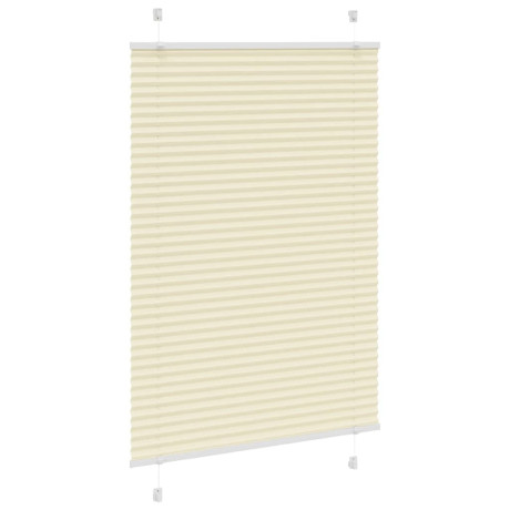 vidaXL Plissé rolgordijn 85x100 cm stofbreedte 84,4 cm polyester crème afbeelding3 - 1