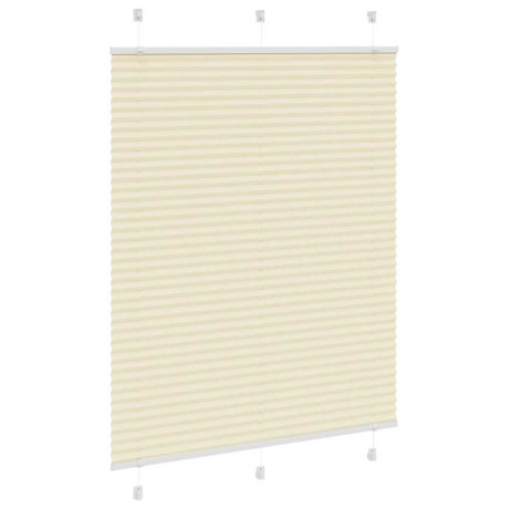vidaXL Plissé rolgordijn 105x100cm stofbreedte 104,4cm polyester crème afbeelding3 - 1