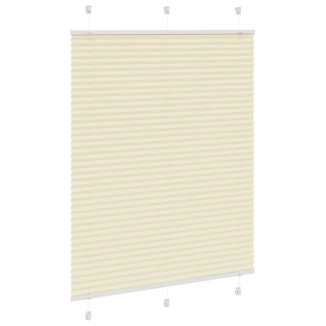 vidaXL Plissé rolgordijn 105x150cm stofbreedte 104,4cm polyester crème afbeelding3 - 1