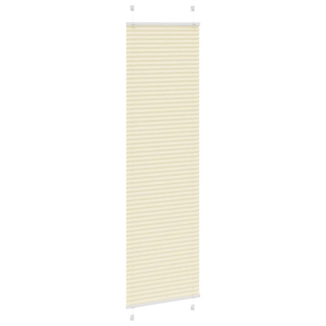 vidaXL Plissé rolgordijn 65x200 cm stofbreedte 64,4 cm polyester crème afbeelding3 - 1