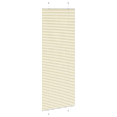 vidaXL Plissé rolgordijn 70x200 cm stofbreedte 69,4 cm polyester crème afbeelding3 - 1