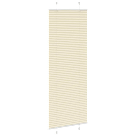 vidaXL Plissé rolgordijn 75x200 cm stofbreedte 74,4 cm polyester crème afbeelding3 - 1