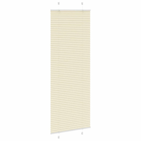 vidaXL Plissé rolgordijn 80x200 cm stofbreedte 79,4 cm polyester crème afbeelding3 - 1