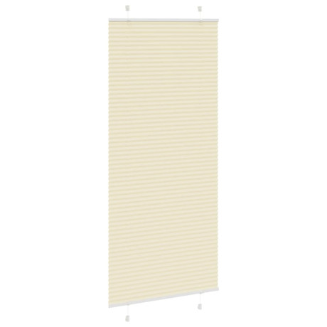 vidaXL Plissé rolgordijn 85x200 cm stofbreedte 84,4 cm polyester crème afbeelding3 - 1