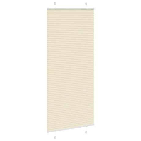 vidaXL Plissé rolgordijn 90x200 cm stofbreedte 89,4 cm polyester crème afbeelding3 - 1