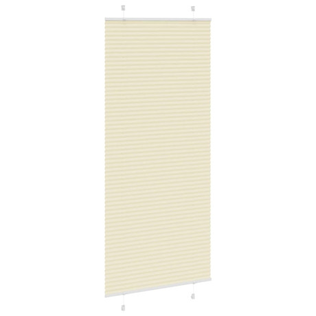 vidaXL Plissé rolgordijn 95x200 cm stofbreedte 94,4 cm polyester crème afbeelding3 - 1