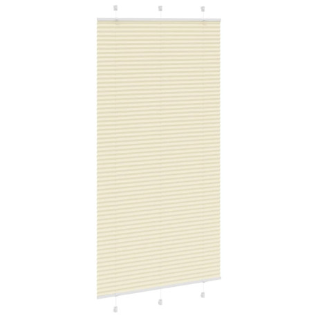 vidaXL Plissé rolgordijn 110x200cm stofbreedte 109,4cm polyester crème afbeelding3 - 1