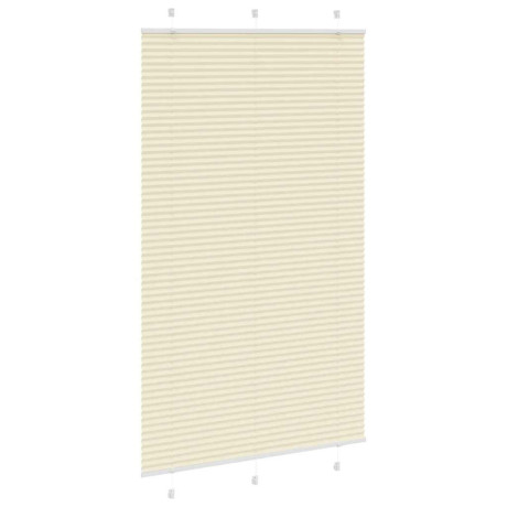 vidaXL Plissé rolgordijn 115x200cm stofbreedte 114,4cm polyester crème afbeelding3 - 1