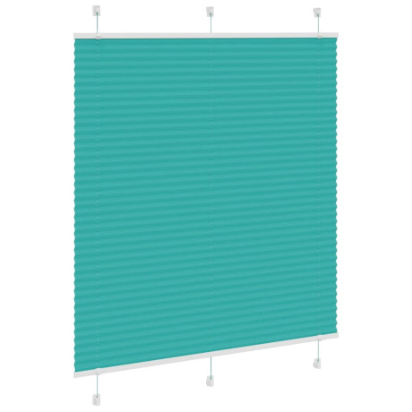 vidaXL Plissé rolgordijn 120x100cm stofbreedte 119,4cm petrol groen afbeelding3 - 1
