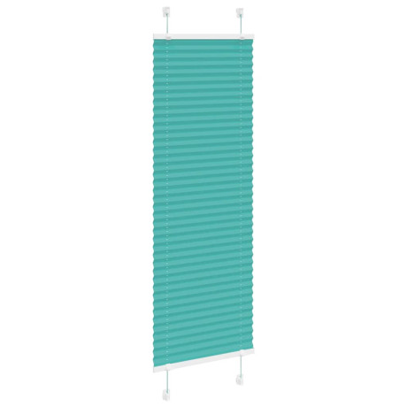 vidaXL Plissé rolgordijn 45x150 cm stofbreedte 44,4 cm petrol groen afbeelding3 - 1