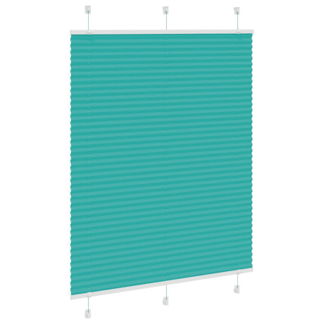 vidaXL Plissé rolgordijn 105x150cm stofbreedte 104,4cm petrol groen afbeelding3 - 1