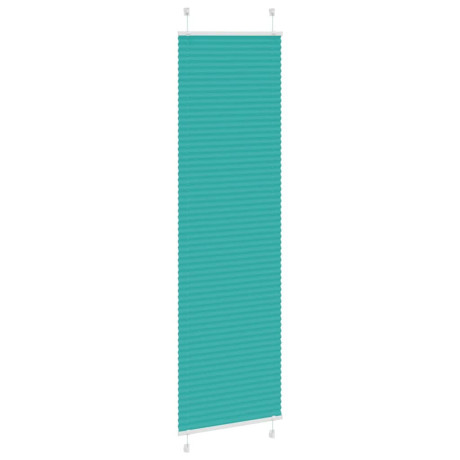 vidaXL Plissé rolgordijn 60x200 cm stofbreedte 59,4 cm petrol groen afbeelding3 - 1