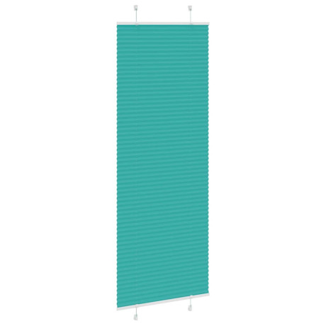 vidaXL Plissé rolgordijn 75x200 cm stofbreedte 74,4 cm petrol groen afbeelding3 - 1