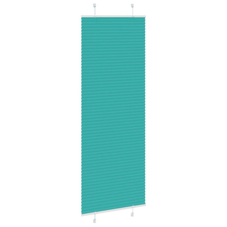 vidaXL Plissé rolgordijn 80x200 cm stofbreedte 79,4 cm petrol groen afbeelding3 - 1