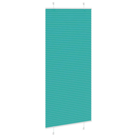 vidaXL Plissé rolgordijn 90x200 cm stofbreedte 89,4 cm petrol groen afbeelding3 - 1