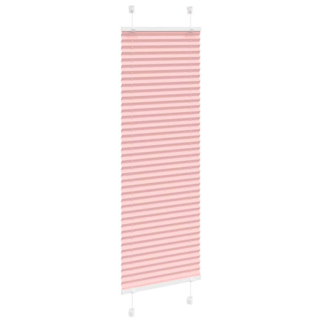 vidaXL Plissé rolgordijn 45x100 cm stofbreedte 44,4 cm polyester roze afbeelding3 - 1