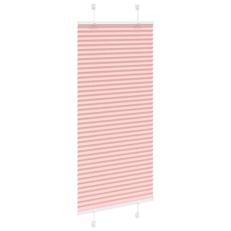 vidaXL Plissé rolgordijn 55x100 cm stofbreedte 54,4 cm polyester roze afbeelding3 - 1