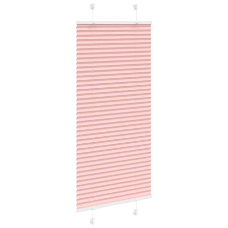 vidaXL Plissé rolgordijn 60x100 cm stofbreedte 59,4 cm polyester roze afbeelding3 - 1