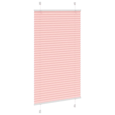 vidaXL Plissé rolgordijn 70x100 cm stofbreedte 69,4 cm polyester roze afbeelding3 - 1