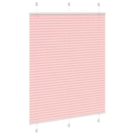 vidaXL Plissé rolgordijn 105x100cm stofbreedte 104,4cm polyester roze afbeelding3 - 1